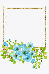 Frames with watercolor bouquets of flowers ,peonies,poppies, for Valentine's Day greeting cards ,invitations,for design works.