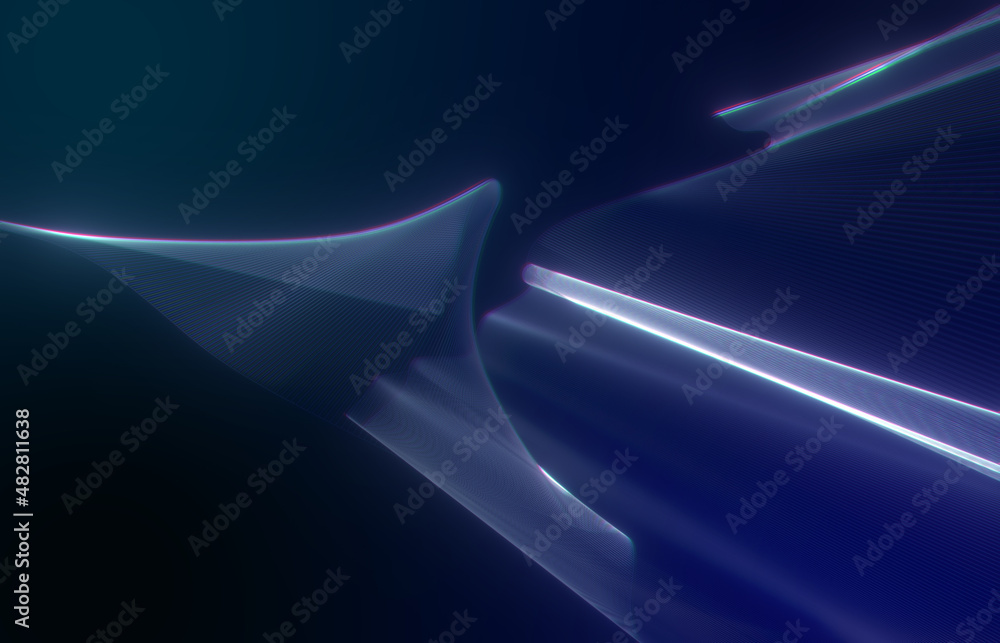 Poster abstract background made of animated lines
