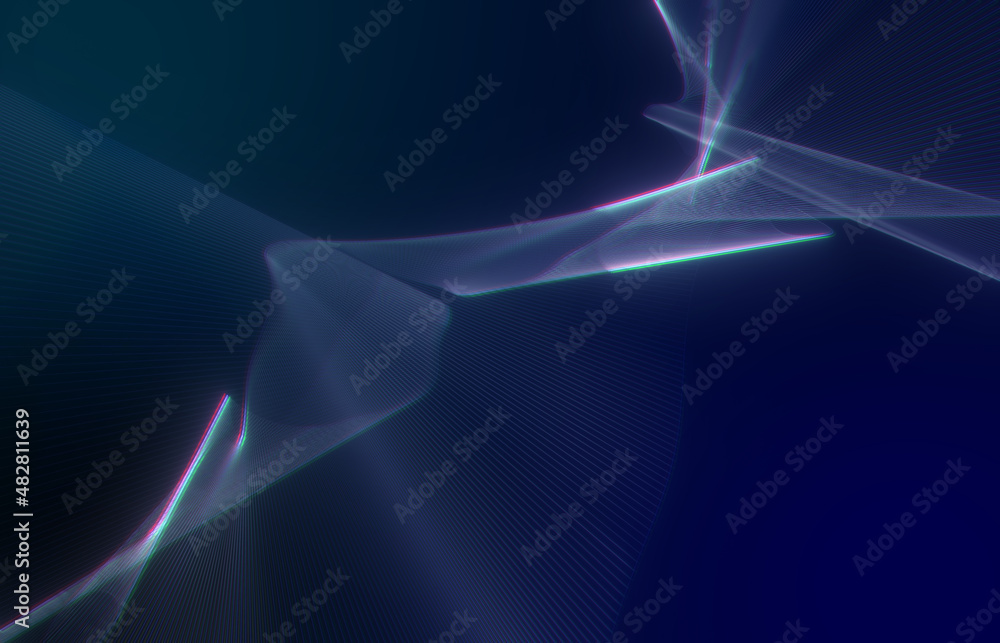 Poster abstract background made of animated lines