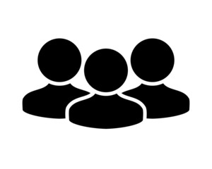 Crowd people icon. Corporate team group. Community member sign. Vector illustration