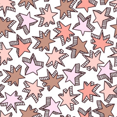 Seamless vintage pattern with stars.