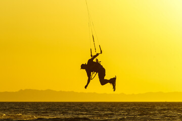 Sunset kiting