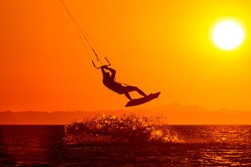 Sunset kiting