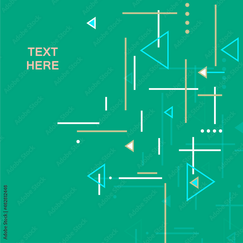 Aufkleber Abstract background with dynamic lines and triangles. Vector simple style design. Minimal backdrop illustration