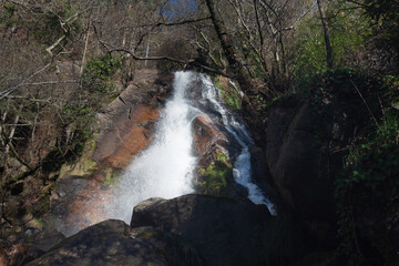 Filveda waterfall, also known as Frágua da Pena waterfall, Freguesia de Silvada, Sever do Vouga,...