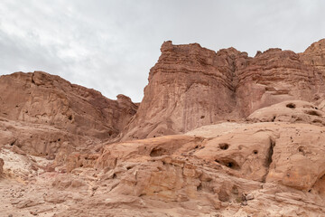 Fototapeta premium Fantastically beautiful mountain nature in Timna National Park near Eilat, southern Israel.