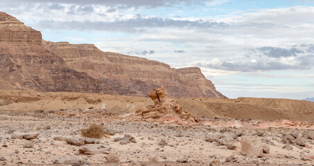 Fantastically  beautiful mountain nature in Timna National Park near Eilat, southern Israel.