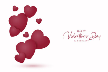 Minimalist happy valentine's background