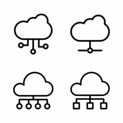 Cloud Icon Design Vector Logo Template Illustration Sign And Symbol