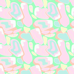 Seamless abstract colorful pattern with wave shapes