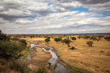 landscape with river tanzania africa