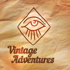 Vintage Adventures: vector set. Design elements