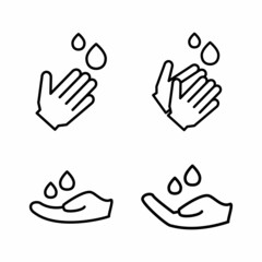 Hand Wash, Washing Hand Icon Design Vector Logo Template Illustration Sign And Symbol