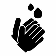 Hand Wash, Washing Hand Icon Design Vector Logo Template Illustration Sign And Symbol