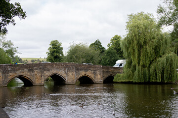 Fototapeta na wymiar The Bakewell Bridge over the River Wye, Derbyshire