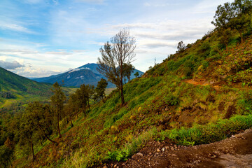 Ijen track mountain view, Indonesia