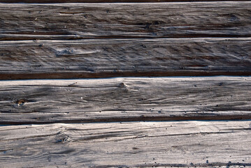 Obraz premium Wood texture, aged dry wood background. Old wooden cracked background, macro shot..