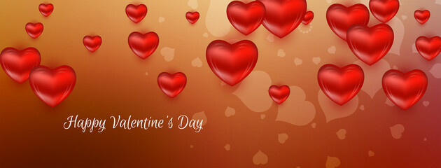 Happy Valentines day stylish modern banner design