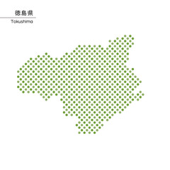 徳島県のデザイン地図　ドット