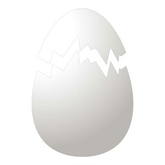 Boiled food icon cartoon vector. Egg broken