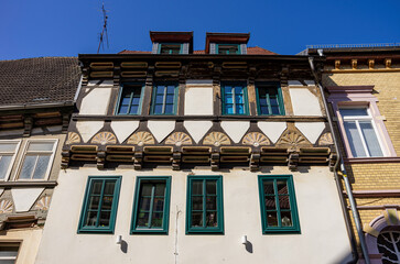 Fan Rosettes And Fillets On Historical Half-Timbered Architecture