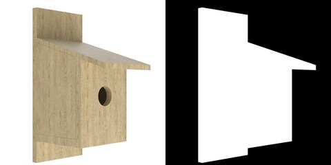 3D rendering illustration of a nest box
