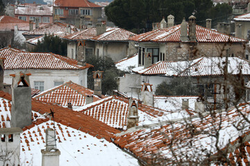 Old City of Mentese Mugla, Turkey With Snow