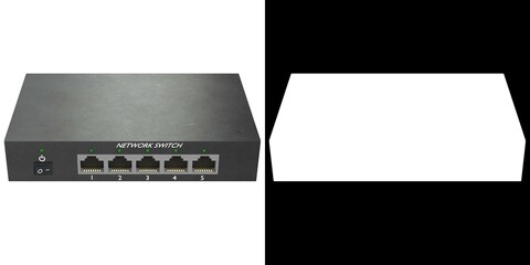 3D rendering illustration of a network switch

