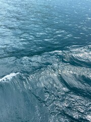 Waves of Lake Baikal from the ferry to Olkhon Island