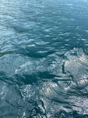 Waves of Lake Baikal from the ferry to Olkhon Island