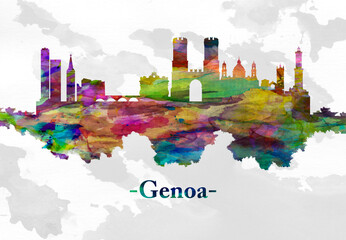 Genoa Italy skyline