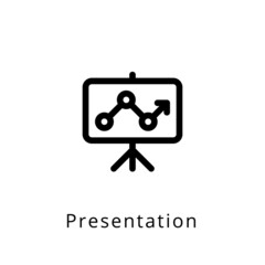 Presentation icon in vector. Logotype
