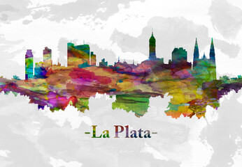 La Plata Argentina skyline - obrazy, fototapety, plakaty