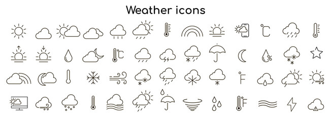 Weather icons mega set