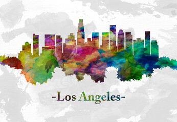Obraz premium Los Angeles California skyline
