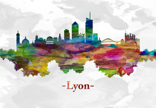 Lyon France skyline