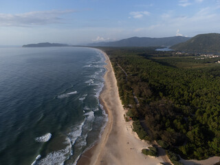 amazing city with beach and nature, pacific ocean, beach of Mozambique, Rio Vermelho, Florianópolos, Santa Catarina, Brazil