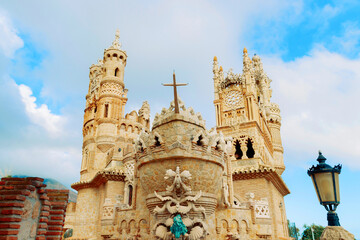 Fototapeta na wymiar Colomares Monument Castle, dedicated to Christopher Columbus. Benalmadena Malaga Spain.