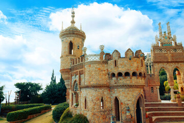 Colomares Monument Castle, dedicated to Christopher Columbus. Benalmadena Malaga Spain.
