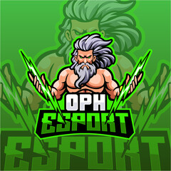 green zeus e-sport logo template