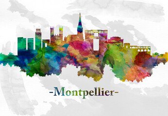Montpellier France Skyline