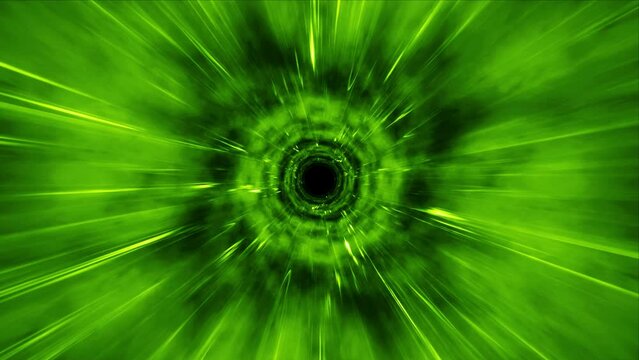 Fly into the Green Poison Energy Hyperspace Tunnel