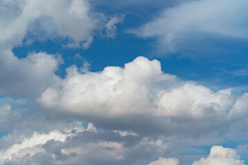 Fototapeta na wymiar cloudy weather. blue sky with white clouds. 