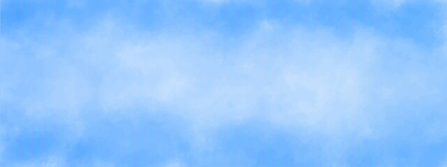 Blue watercolor grunge texture, blue watercolor painted mottled blue background with vintage marbled textured design on cloudy sky blue banner
