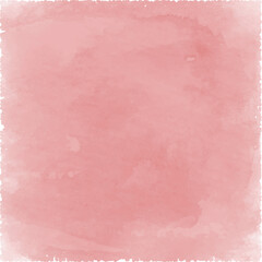 Obraz na płótnie Canvas Dusty rose watercolor square backdrop with edges. Vector.