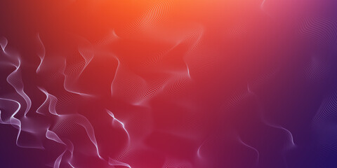 Abstract colorful digital particles wave with bokeh and light background, 3d render wave line dot background, line wave light glowing effect particular background. landing page