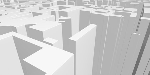 Abstract white architecture background. 3d render white background. 