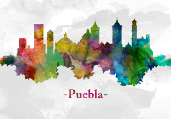 Puebla Mexico skyline