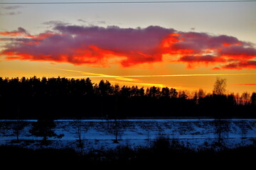 sunrise over the river