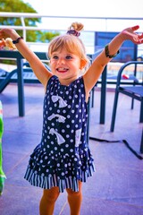 portrait of a little child in madeira portugal  